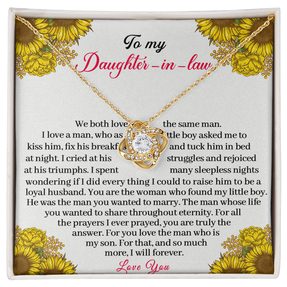 To My Daughter-In-Law - Love Knot Necklace