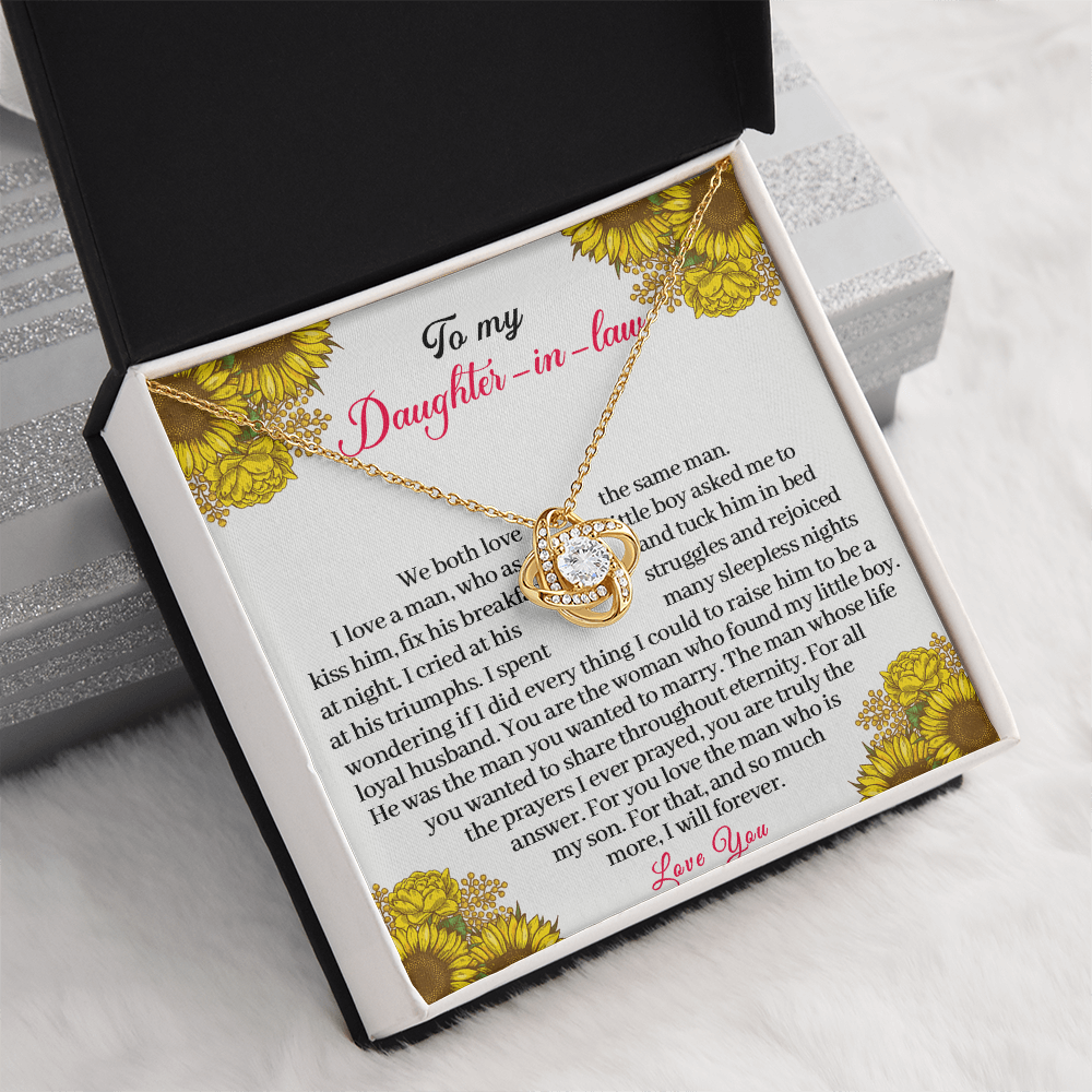 To My Daughter-In-Law - Love Knot Necklace