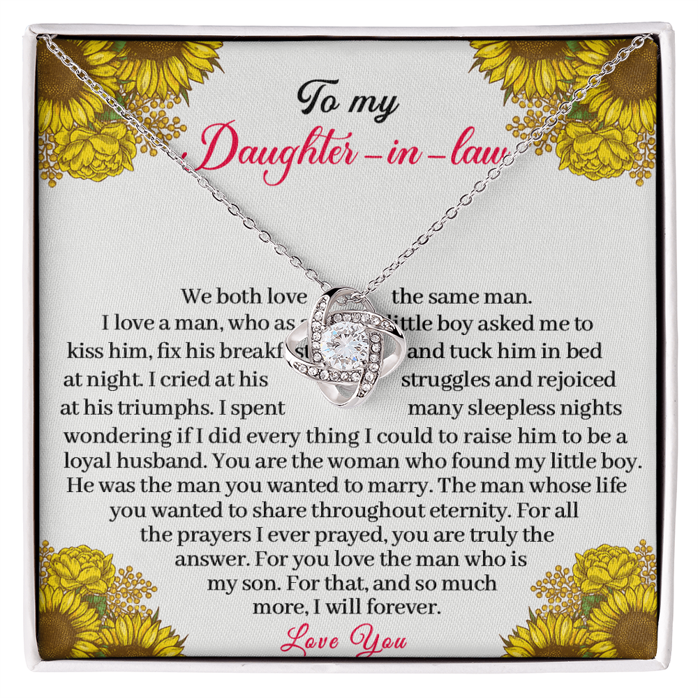 To My Daughter-In-Law - Love Knot Necklace
