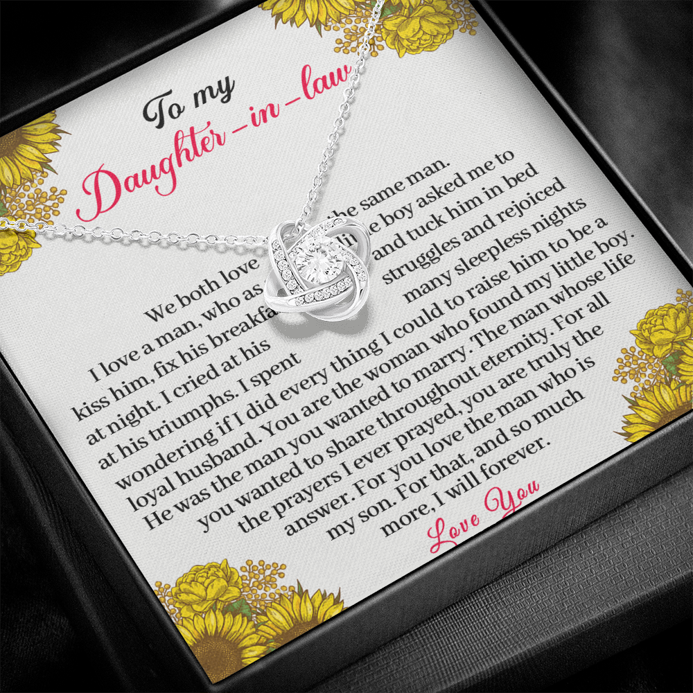 To My Daughter-In-Law - Love Knot Necklace