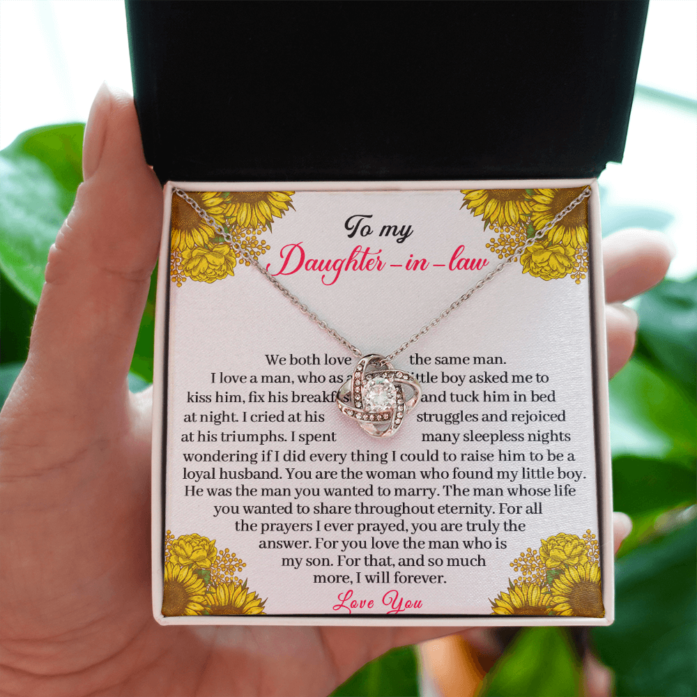 To My Daughter-In-Law - Love Knot Necklace