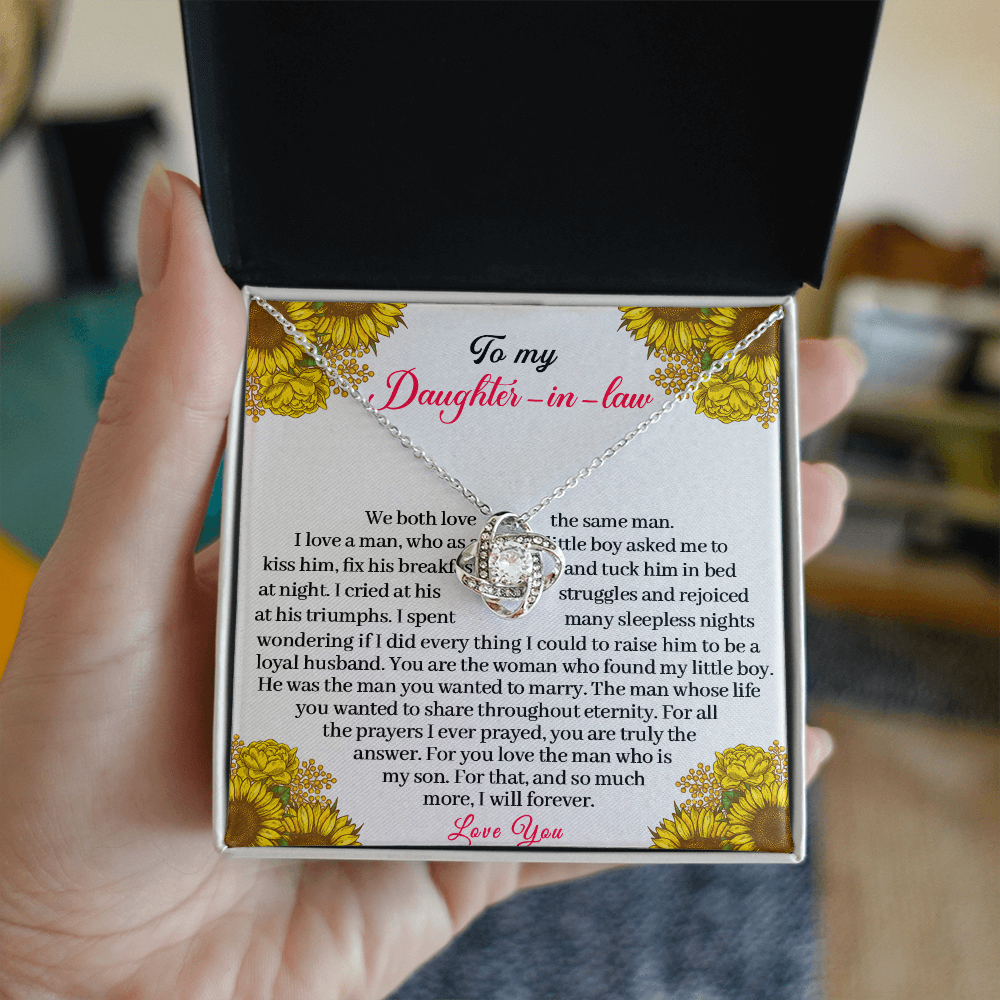 To My Daughter-In-Law - Love Knot Necklace