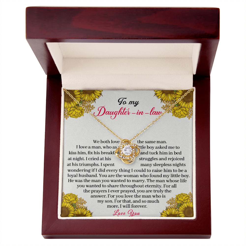 To My Daughter-In-Law - Love Knot Necklace