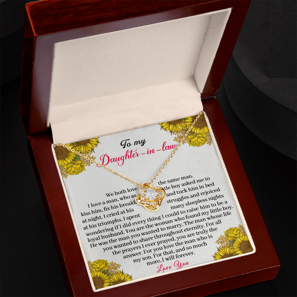 To My Daughter-In-Law - Love Knot Necklace