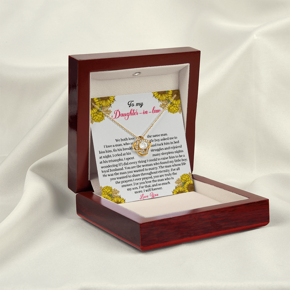 To My Daughter-In-Law - Love Knot Necklace