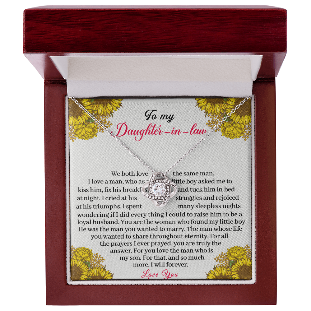 To My Daughter-In-Law - Love Knot Necklace