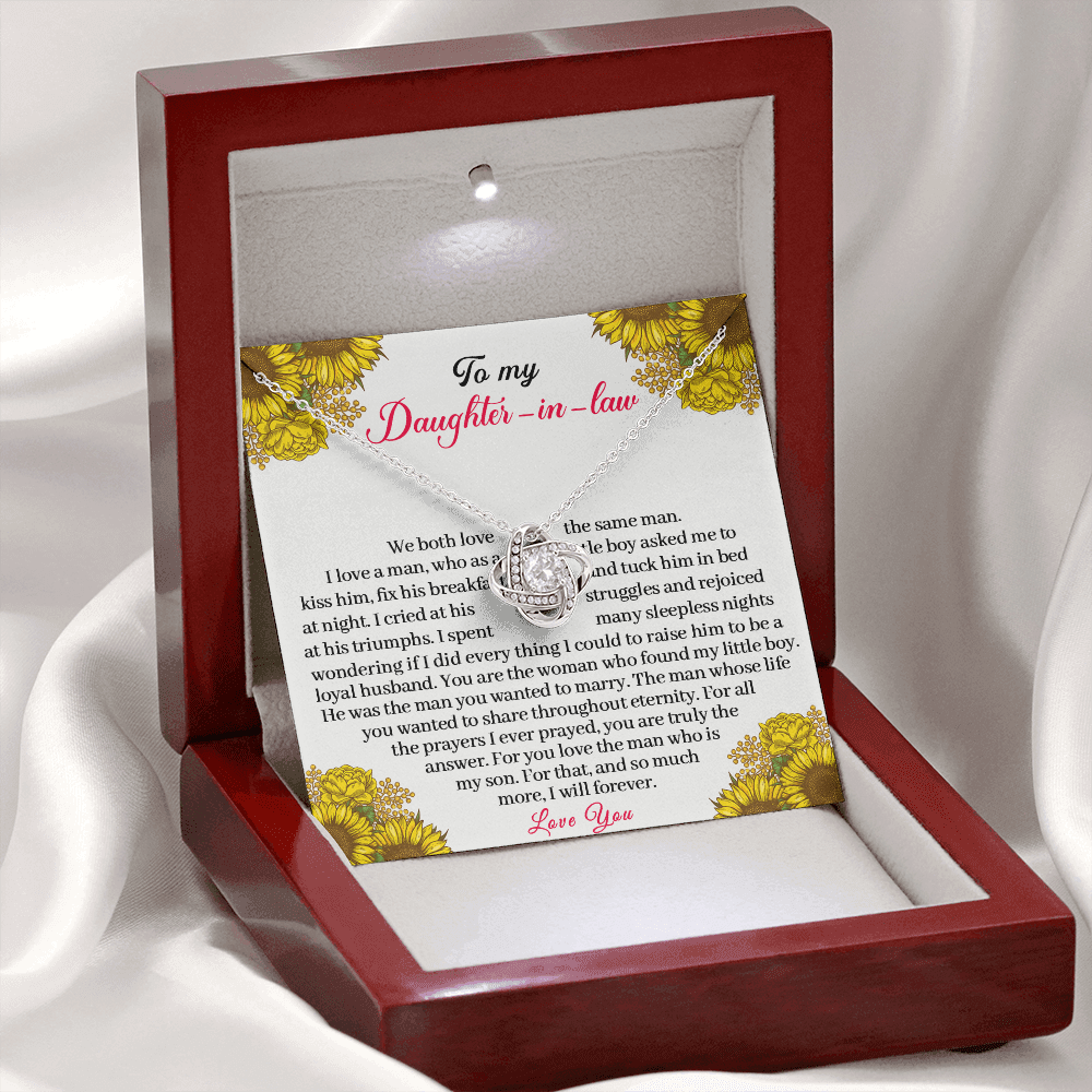To My Daughter-In-Law - Love Knot Necklace