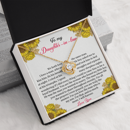 To My Daughter-In-Law - Love Knot Necklace