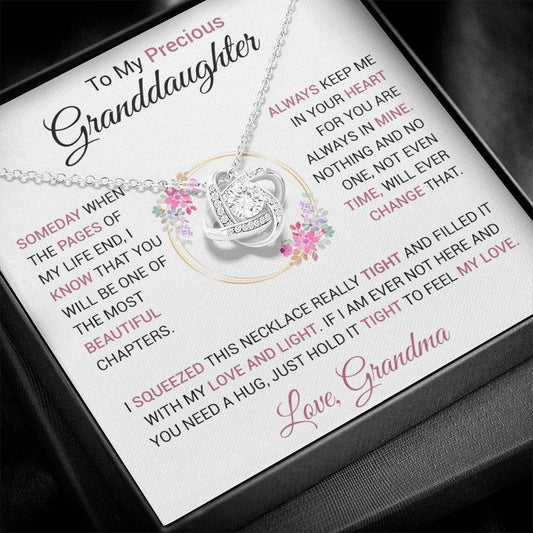 To My Precious Granddaughter - Love Knot Necklace