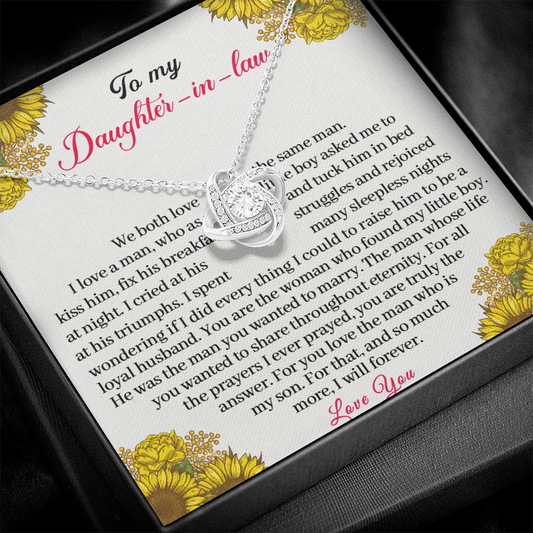 To My Daughter-In-Law - Love Knot Necklace