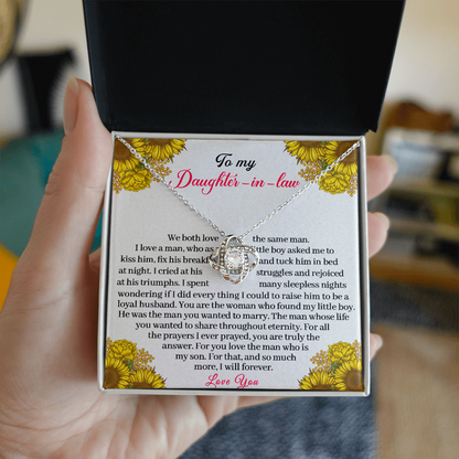 To My Daughter-In-Law - Love Knot Necklace