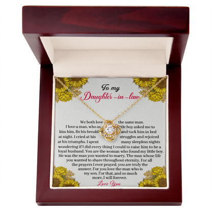 To My Daughter-In-Law - Love Knot Necklace