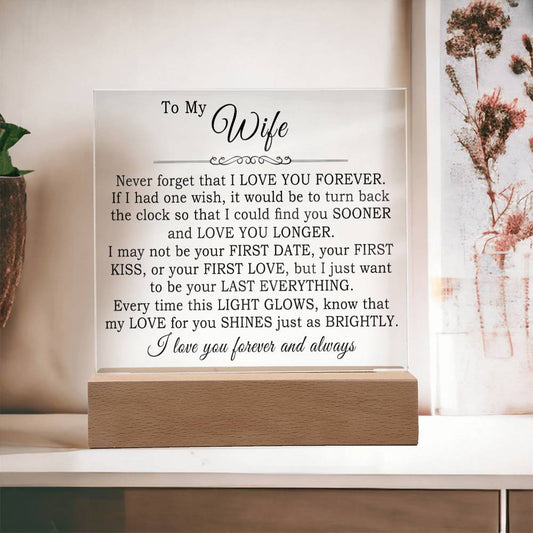 To My Wife - Square Plaque